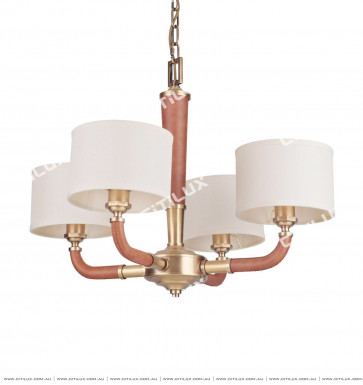 Simple American Leather Small Chandelier Citilux