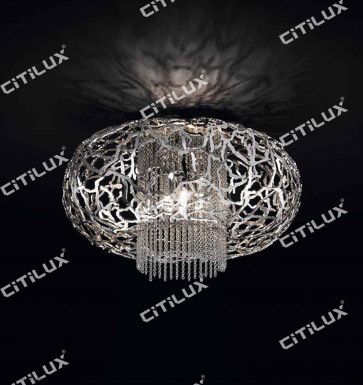 Stainless Steel Mosaic Lantern Ceiling Lamp Citilux