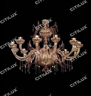 Handmade Orchid Glass Chandelier Citilux