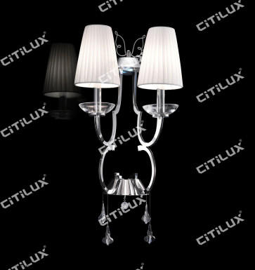 Simple European-Style Wire Cut Stainless Steel Double Head Wall Lamp Citilux