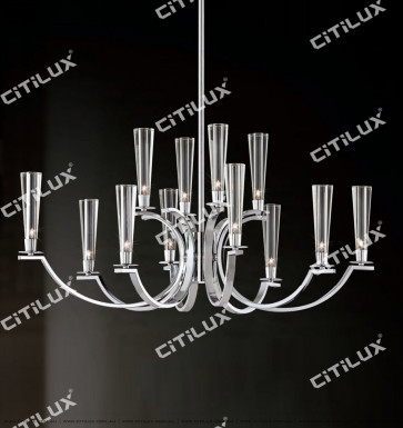 Minimalist Cool Crystal Chandelier Large Citilux