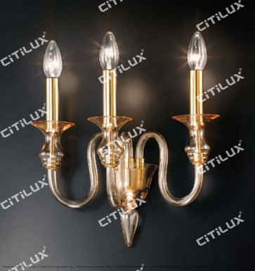 Simple European Transparent Three-Headed Dry Glass Wall Lamp Citilux