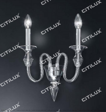 Simple European Transparent Double-Head Glass Wall Lamp Citilux