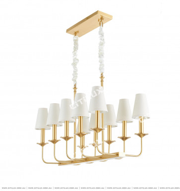 Modern Nordic Simple Copper Cloth Chandelier Citilux