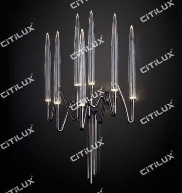 Stereo Icicle Long Wall Light Chrome Citilux