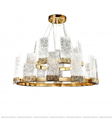 Light Luxury Glass Double Tier 19 Lights Chandelier Citilux