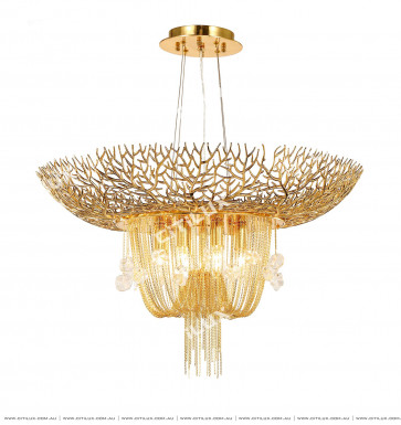 Pure Copper Glass Wafer Chandelier Citilux