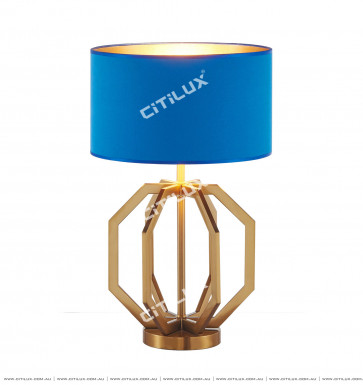 Modern Stainless Steel Blue Table Lamp Citilux