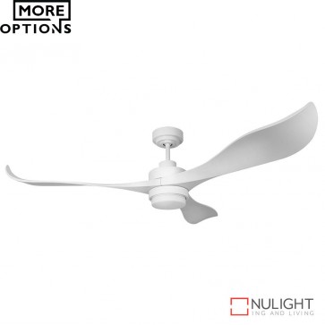 Avatar 56 Inches Abs Blades Dc Ceiling Fan And Light Satin White Finish Led DOM