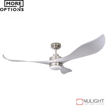 Avatar 56 Inches Abs Blades Dc Ceiling Fan And Light Silver Finish Led DOM