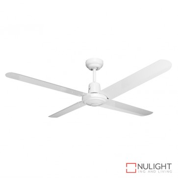 Viento 48 Inches Steel Blade Ceiling Fan White Finish DOM
