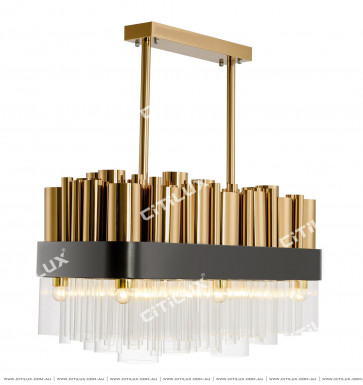 Stainless Steel Metal Dining Chandelier Citilux