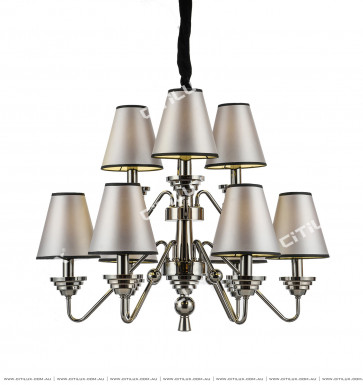 Neoclassical Pearl Black Chandelier Citilux
