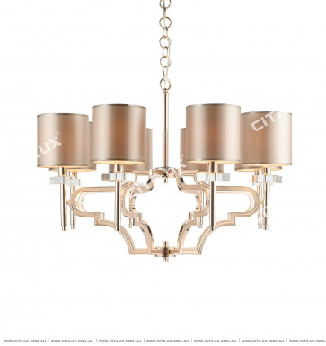 Neoclassical Champagne Chandelier Citilux