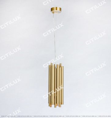 Stainless Steel Titanium Gold Texture Modern Chandelier Small Citilux