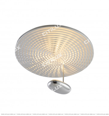 Post-Modern Water Wave Silver Ceiling Lamp Citilux