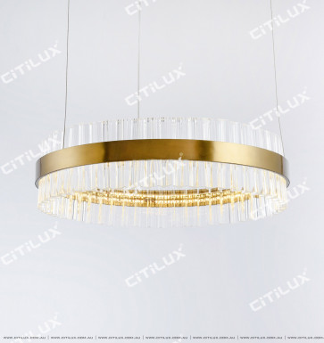 Stainless Steel Ring 800Mm Glass Chandelier Citilux