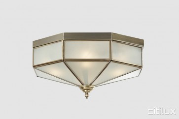 Alfords Point Classic Brass Made Flush Mount Ceiling Light Elegant Range Citilux