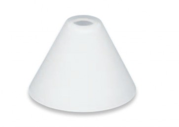 Halogen Cone Glass Shade in White Artcraft Superlux