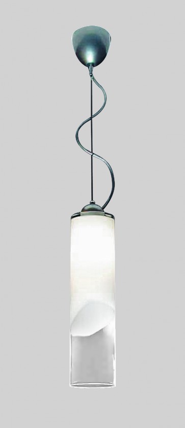 Kiara Cyclinder Pendant Lamp in White Arte Vetro