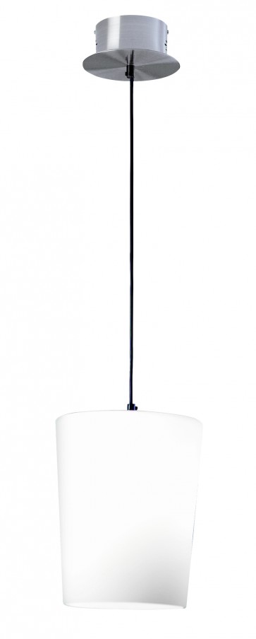 Stretto Glass Pendant Lamp in White Arte Vetro