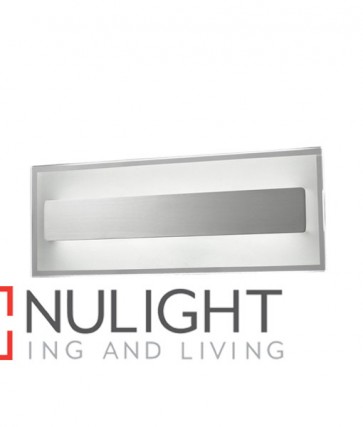 WALL INTERNAL Surface Mounted CITY LED Clear Border / Frosted Inner Rectangular / Brushed Satin Chrome Plate 11.2W 120D 3000K (614 lumens) CLA