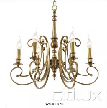 Bardia Classic European Style Brass Pendant Light Elegant Range Citilux