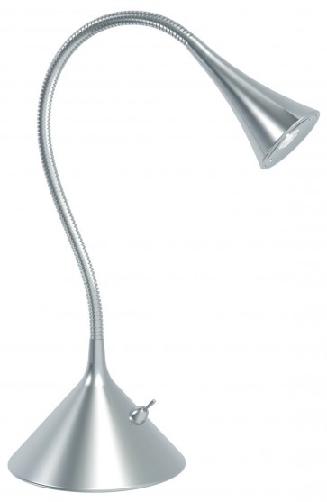 Alto Desk Lamp with 3W Led Globe in Brushed Steel Brilliant Lighting