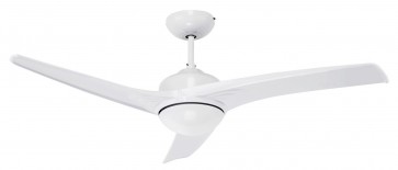 Calypso 52 High Perfromace 3 Blade Ceiling Fan Light in White Brilliant Lighting