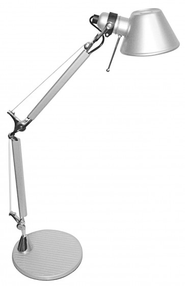 Satine Desk Lamp in Silver Brilliant Lighting