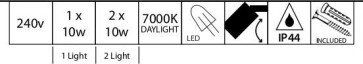 Strand Modern 10W LED Floodlight Brilliant Lighting