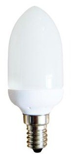 240V 11W Mini Candle Globe Energy Saving Fluorescent Bulb - 8000 Hours CLA Lighting