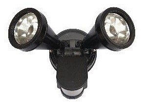 240V G9 Double Sensor Security Spotlight in Black CLA Lighting
