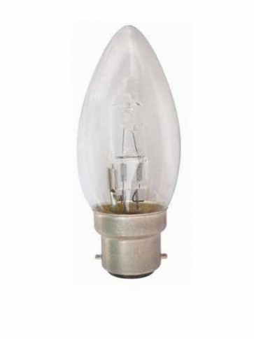 240V Globe Candle Halogen Energy Saving in Clear 2000 Hours CLA Lighting