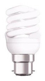 240V T2 13W BC Spiral Fluorescent Bulb 10000 Hours CLA Lighting