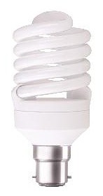 240V T2 25W BC Spiral Fluorescent Bulb 10000 Hours CLA Lighting