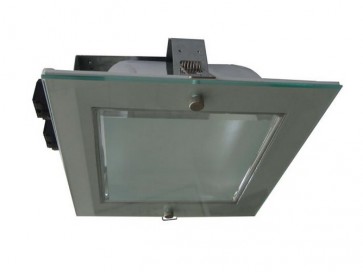 Dimmable Commercial Energy Saving Square Twin Downlight in Satin Chrome CLA Lighting