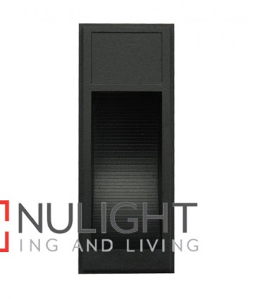 WALL LED 240V Surface Mounted MATT Black Rectangular 5000K 1.8W IP65 70D (130 Lumens) CLA