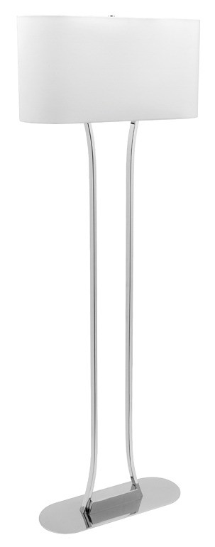 Lachlan 2 Light Floor Lamp in White Cougar