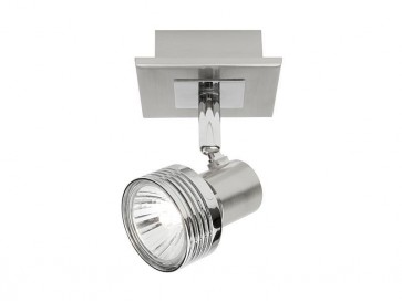 Mercury 1 Light Ceiling or Wall Spotlight in Satin Chrome Cougar