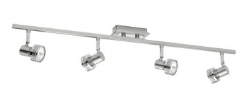 Mercury 4 Light Ceiling Rail Spotlight in Satin Chrome Cougar