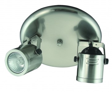 Adjustable Two Light Round Ceiling Spotlight Domus Lighting