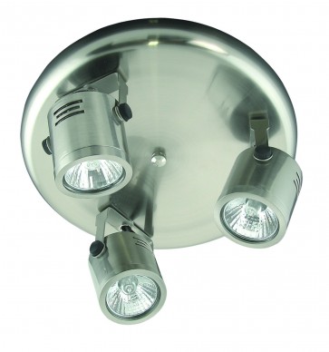 Three Light Round Ceiling Spotlight Cylinder Domus Lighting