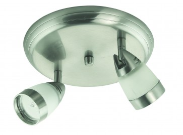 Two Light Adjustable Round Ceiling Spotlight Domus Lighting