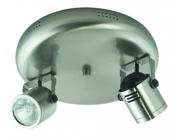 Two Light Small Round Plate Ceiling Spotlight with Transformer Domus Lighting