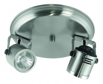 Two Light Small Round Plate Ceiling Spotlight Domus Lighting