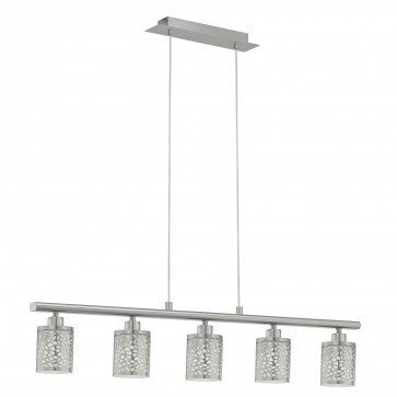 Almera 1 Mesh 5 Light Pendant in Nickel Matt Eglo Lighting