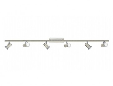 Rottelo 6 Light LED Spotlight in Nickel Matt and Chrome Eglo Lighting