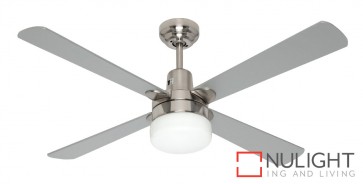 Kimberley 1200 Ceiling Fan with Light & Remote Control Brushed Chrome MEC