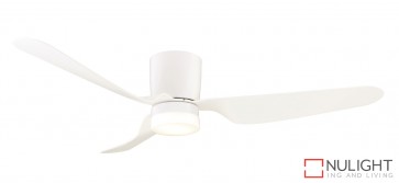 City 1300 DC Ceiling Fan with LED Light White MEC